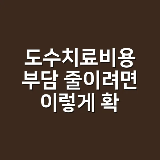 도수치료비용 부담 줄이려면 이렇게 확인하세요 - 요약