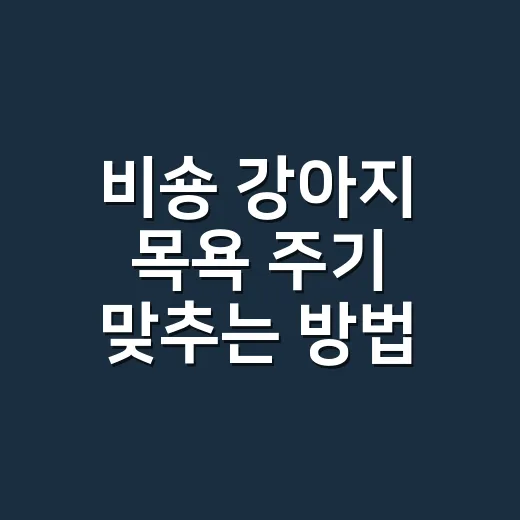 비숑 강아지 목욕 주기 맞추는 방법, 털과 피부를 같이 봐야 합니다 - 요약
