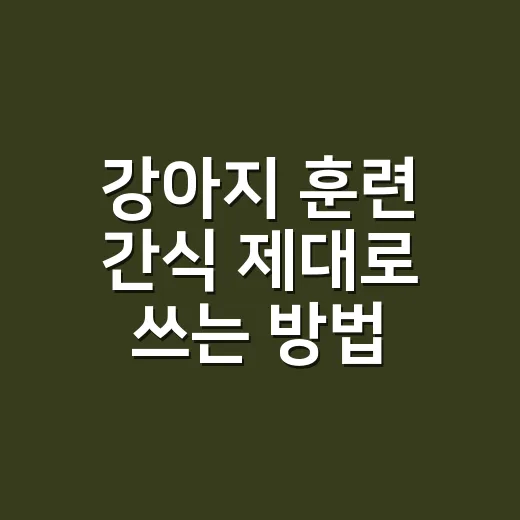 강아지 훈련 간식 제대로 쓰는 방법, 말 잘 듣게 하려면 이렇게 주세요 - 요약