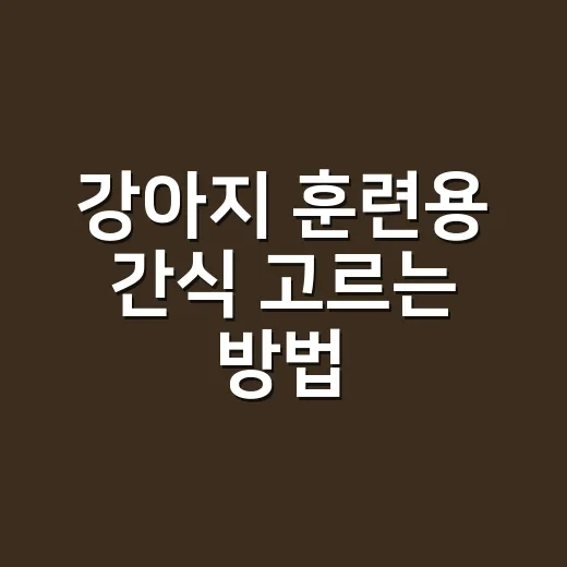 강아지 훈련용 간식 고르는 방법, 칭찬이 잘 먹히려면 이렇게 준비하세요 - 요약