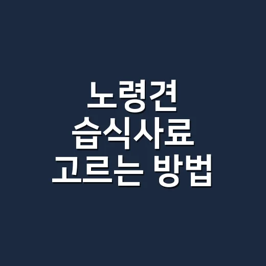노령견 습식사료 고…