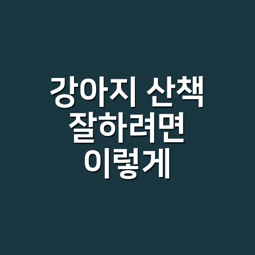 강아지 산책 잘하려면 이렇게 시작하세요: 흥분, 줄당김, 짖음 줄이는 방법 - 요약