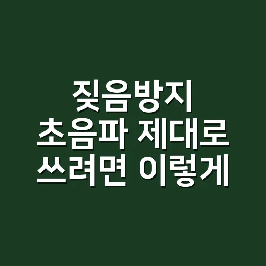 짖음방지 초음파 제대로 쓰려면 이렇게 시작하세요 - 요약