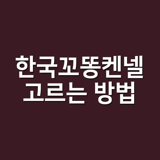 한국꼬똥켄넬 고르는 방법, 분양 전 꼭 확인할 것들 - 요약