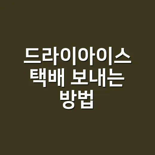 드라이아이스 택배 보내는 방법, 박스 규격부터 넣는 양까지 이렇게 잡으세요 - 요약