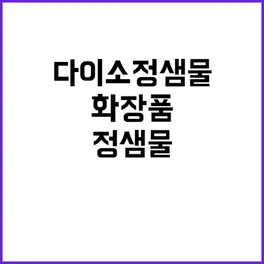 다이소 정샘물 화장…
