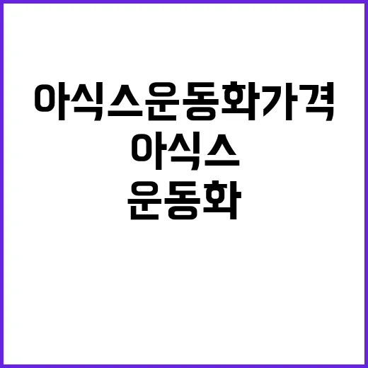 효민 아식스 운동화 가격 알아보는 방법 - 요약