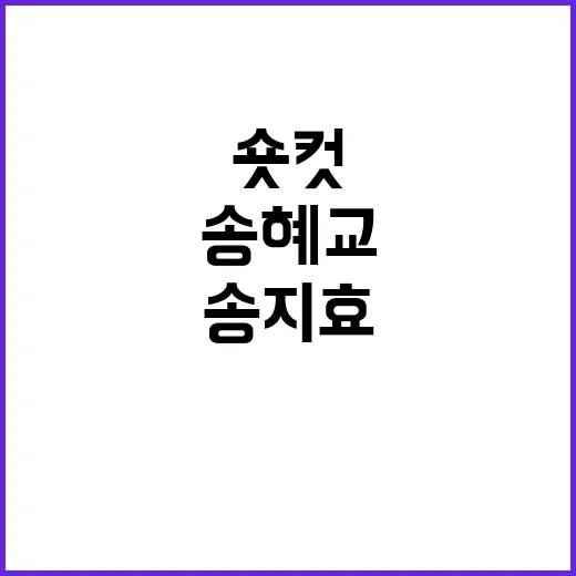 4050 세대를 위한 송혜교, 송지효 숏컷 스타일링 방법 - 요약