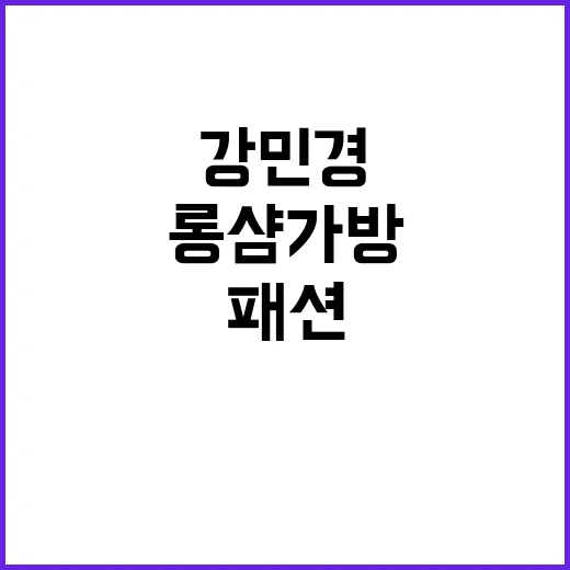 강민경처럼 롱샴 가방으로 패션 완성하는 방법 - 요약