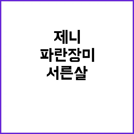 제니의 특별한 파란 장미, 서른 살에 더 빛나는 이유 - 요약