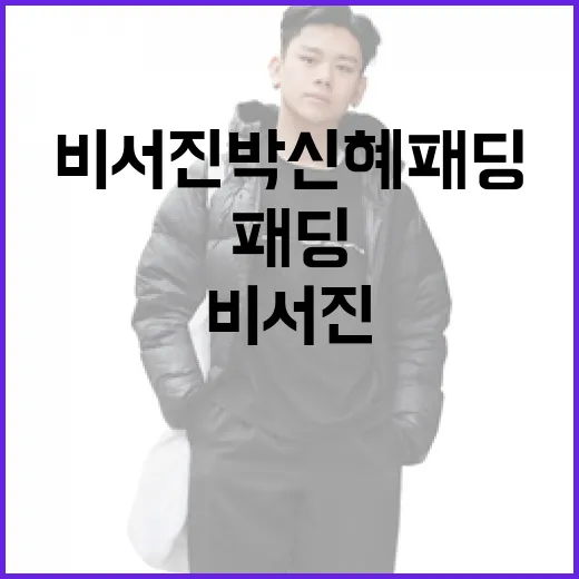 비서진 박신혜 패딩 선택하는 방법 - 요약