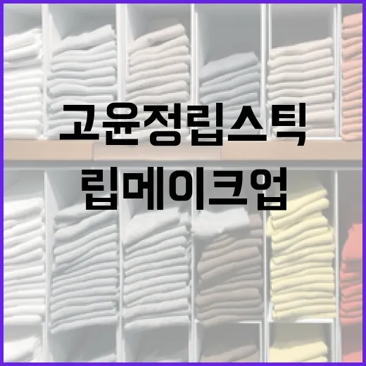 고윤정 립스틱으로 완벽한 립 메이크업 하는 방법 - 요약