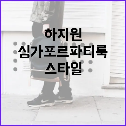 하지원 스타일로 싱가포르 파티룩 완성하는 방법 - 요약