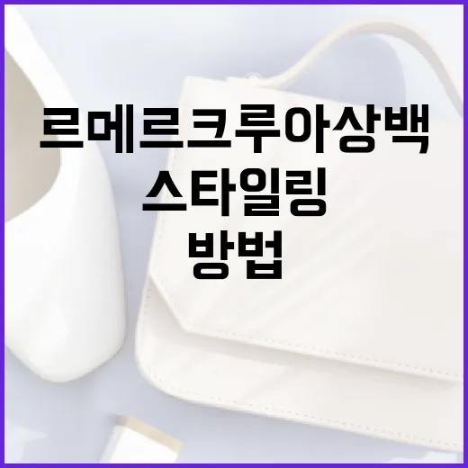 르메르 크루아상백을 스타일링하는 방법 - 요약