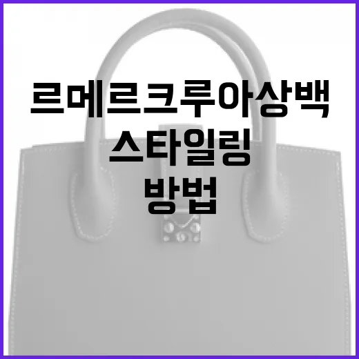 르메르 크루아상백 스타일링하는 방법 - 요약