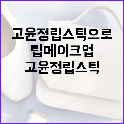 고윤정 립스틱으로 완벽한 립 메이크업 연출하는 방법 - 요약