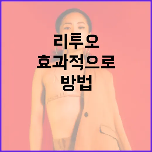 리투오로 스트레스를 효과적으로 관리하는 방법 - 요약