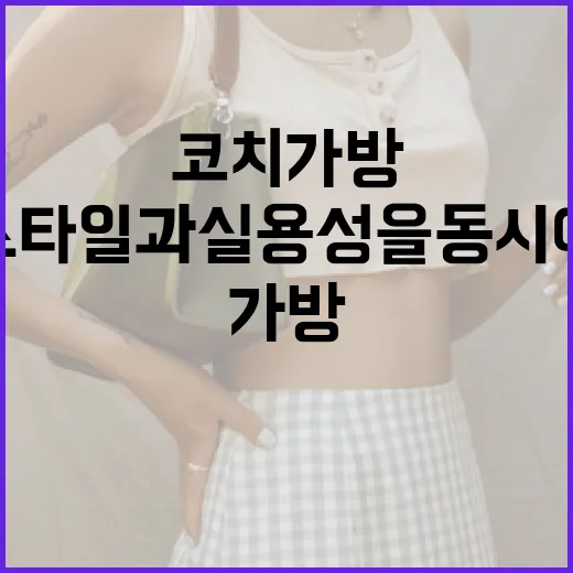 코치 가방을 고르는 방법: 스타일과 실용성을 동시에! - 요약