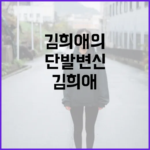 김희애의 단발 변신을 성공적으로 따라하는 방법 - 요약