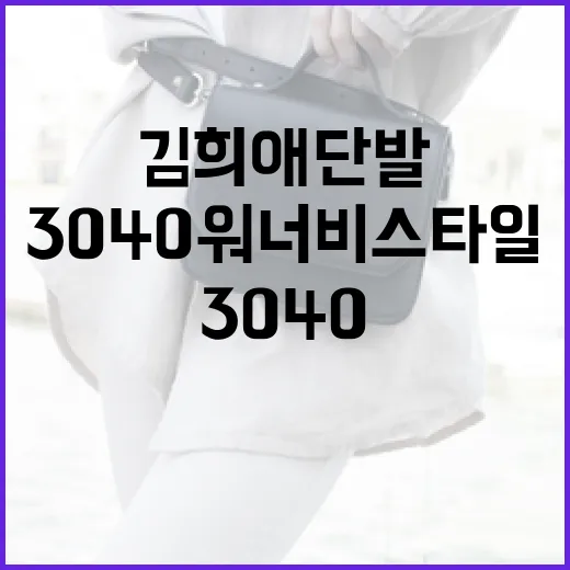 김희애 단발로 3040 워너비 스타일 연출하는 방법 - 요약