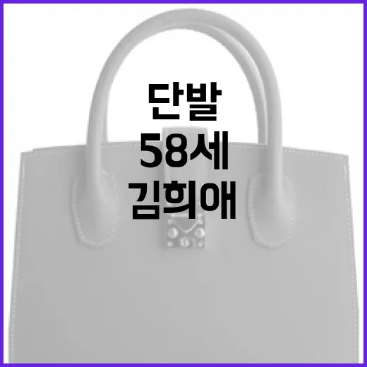 김희애의 58세 단발 스타일을 완벽하게 소화하는 방법 - 요약