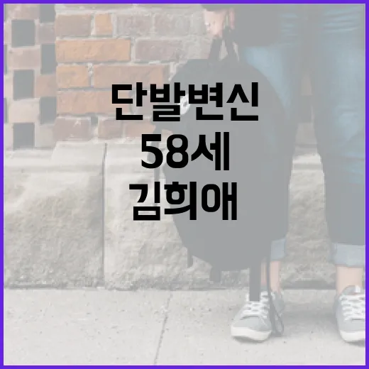 김희애의 58세 단발 변신을 성공적으로 따라하는 방법 - 요약