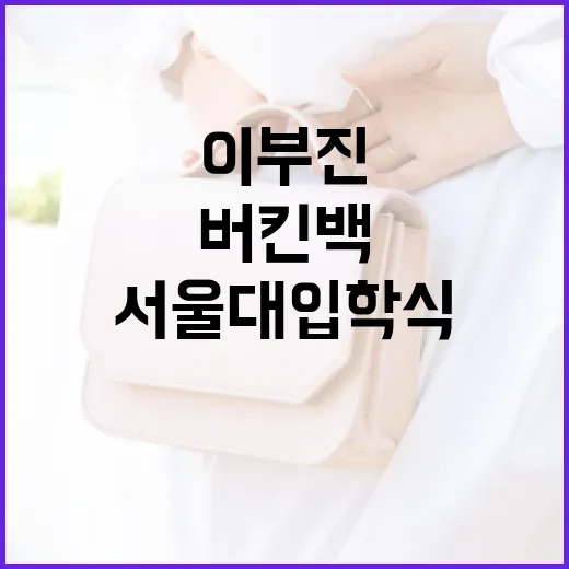 이부진의 서울대 입학식 버킨백 스타일링 방법 - 요약