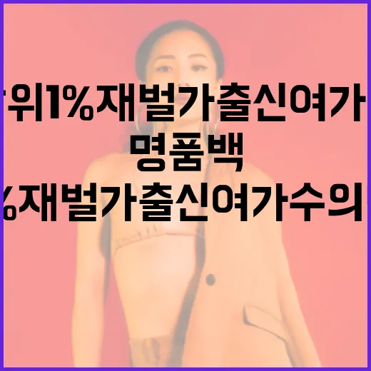 상위 1% 재벌가 출신 여가수의 명품백 컬렉션 알아보기 - 요약