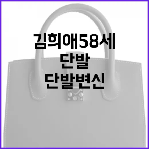 김희애 58세, 단발 변신으로 주목받는 방법 - 요약