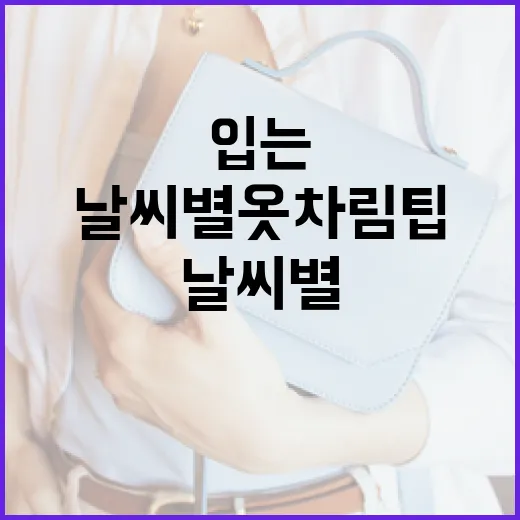 날씨별 옷차림 팁: 계절에 맞게 옷 입는 방법 - 요약