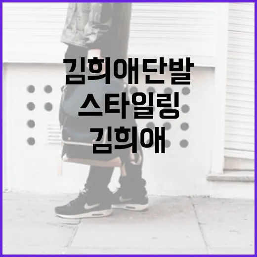 김희애 단발 스타일링 완벽하게 소화하는 방법 - 요약