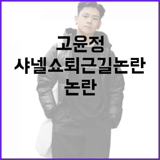 고윤정의 샤넬쇼 퇴근길 논란 이해하기 - 요약