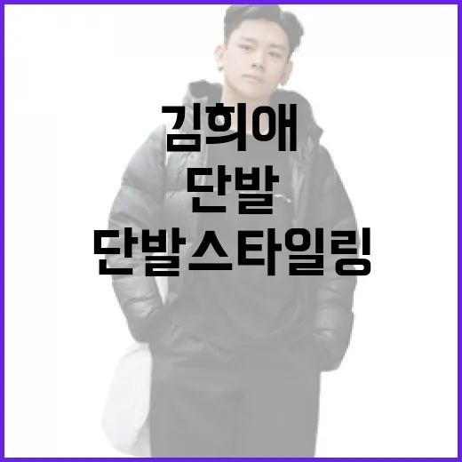 김희애 단발 스타일링하는 방법 - 요약