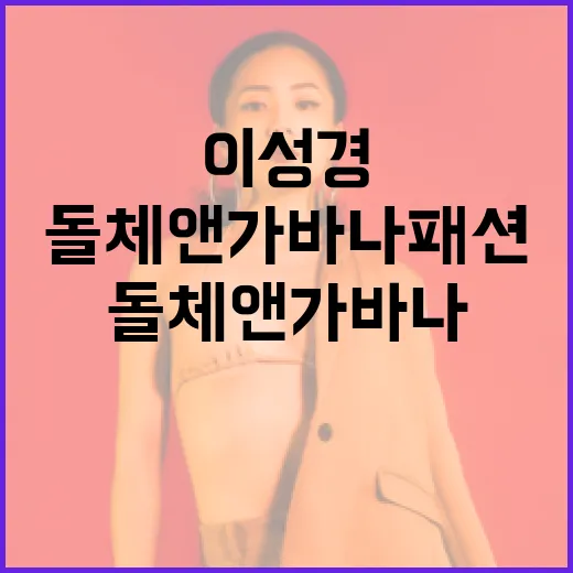 이성경처럼 돌체앤가바나 패션을 소화하는 방법 - 요약
