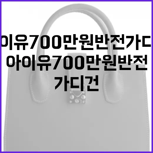 아이유 700만원 …
