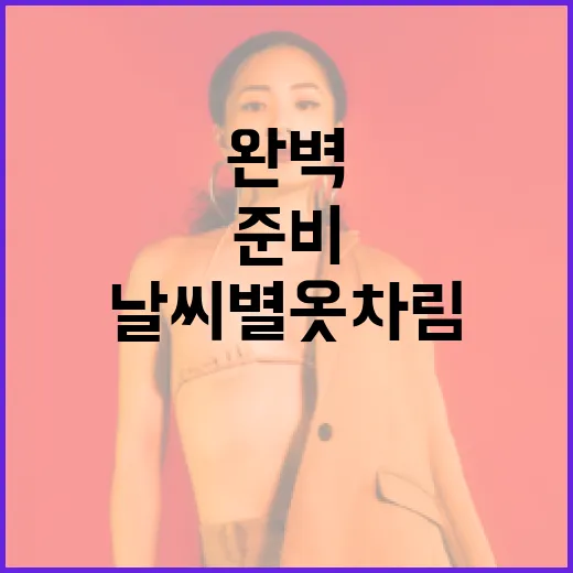 날씨별 옷차림을 완벽하게 준비하는 방법 - 요약