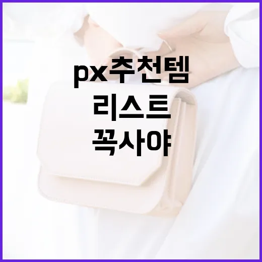 PX 추천템을 고르는 방법: 꼭 사야 할 아이템 리스트 - 요약