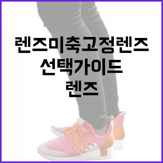 렌즈미 축고정 렌즈 사용 방법과 선택 가이드 - 요약