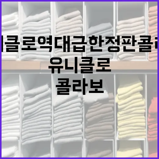 유니클로 역대급 한정판 콜라보를 놓치지 않는 방법 - 요약