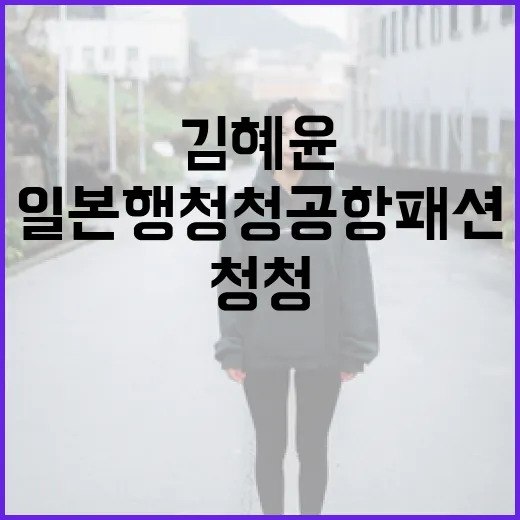 김혜윤의 일본행 청청 공항패션 따라하는 방법 - 요약