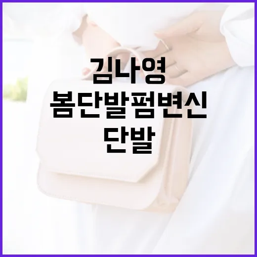 김나영 스타일로 봄 단발펌 변신하는 방법 - 요약