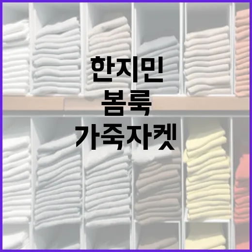 한지민 스타일로 가죽 자켓을 활용하여 봄룩 완성하는 방법 - 요약