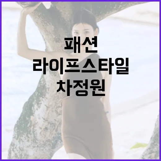 차정원 스타일 따라하기: 패션과 라이프스타일 팁 - 요약