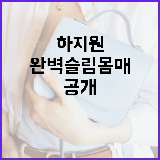 하지원처럼 완벽 슬림 몸매를 공개하는 방법 - 요약