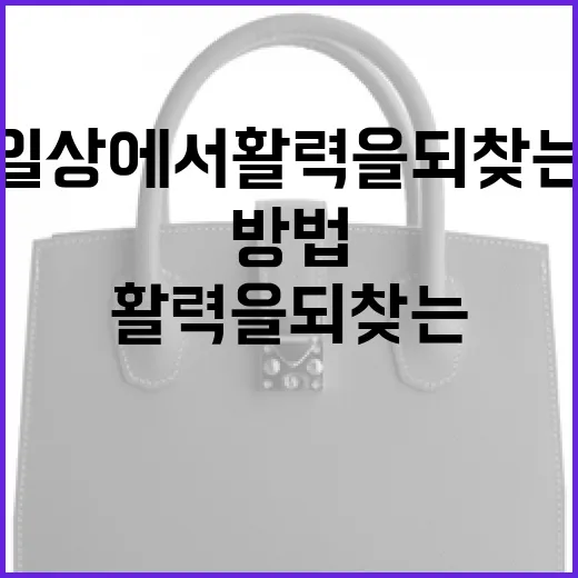 나띠를 활용하여 일상에서 활력을 되찾는 방법 - 요약