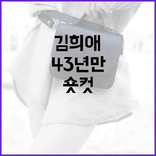 김희애가 43년 만에 숏컷으로 변신한 이유와 스타일링 팁 - 요약