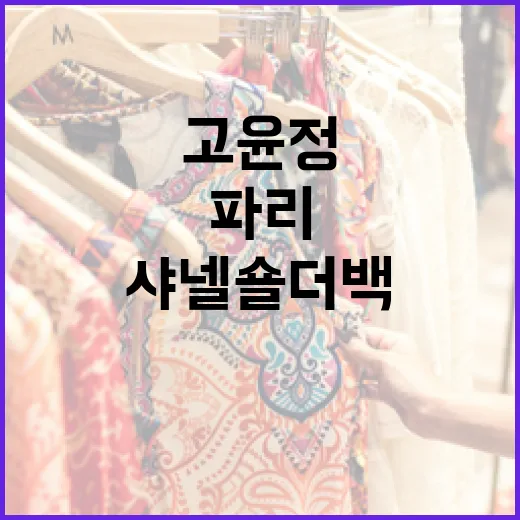 고윤정처럼 파리에서 샤넬 숄더백을 완벽하게 스타일링하는 방법 - 요약