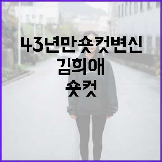 김희애의 43년 만 숏컷 변신을 완벽히 소화하는 방법 - 요약