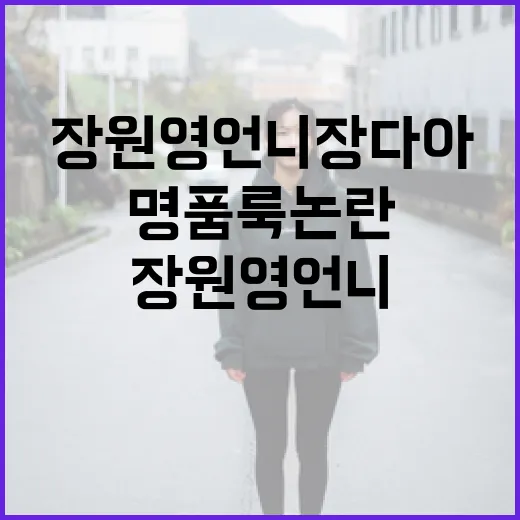 장원영 언니 장다아의 명품룩 논란을 이해하는 방법 - 요약