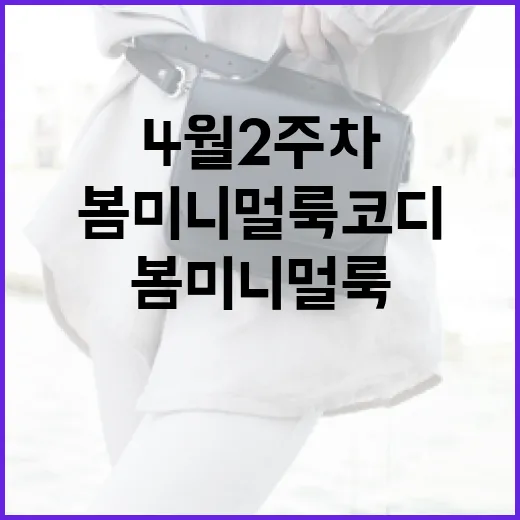 4월 2주차에 딱 맞는 봄 미니멀룩 코디 방법 - 요약